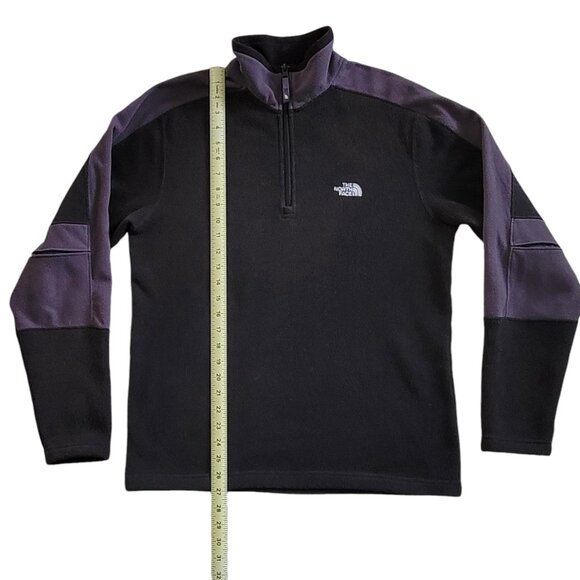 The North Face Quarter Zip Black and Gray Fleece Pullover Men's Size M - Picture 4 of 7